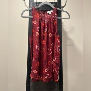 1.   Carolina Belle Red Pleated Blouse